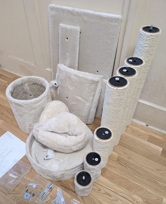 Penelope Drapak dla Kota Beżowy 55x40x116cm Średniej Wielkości