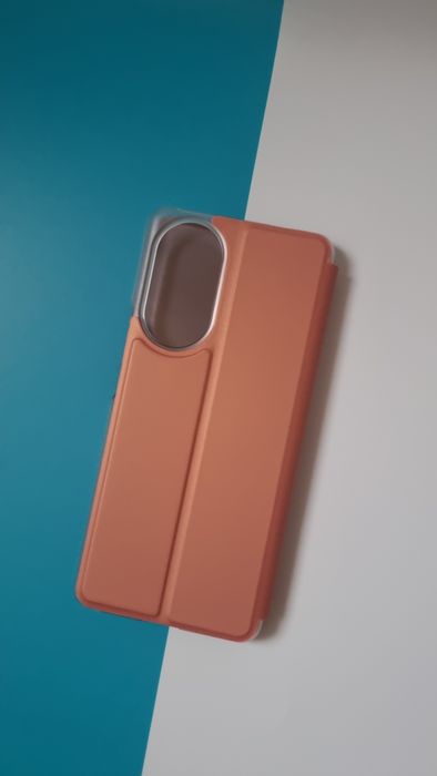 Etui z klapką do Huawei Nova 9,Honor50 Clear View Case Różowe złoto