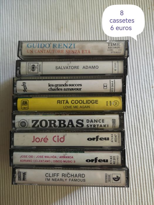 Conjunto de 8 cassetes.