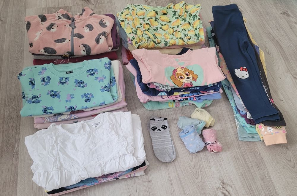 Duży zestaw ubrań dla dziewczynki r. 98 /104