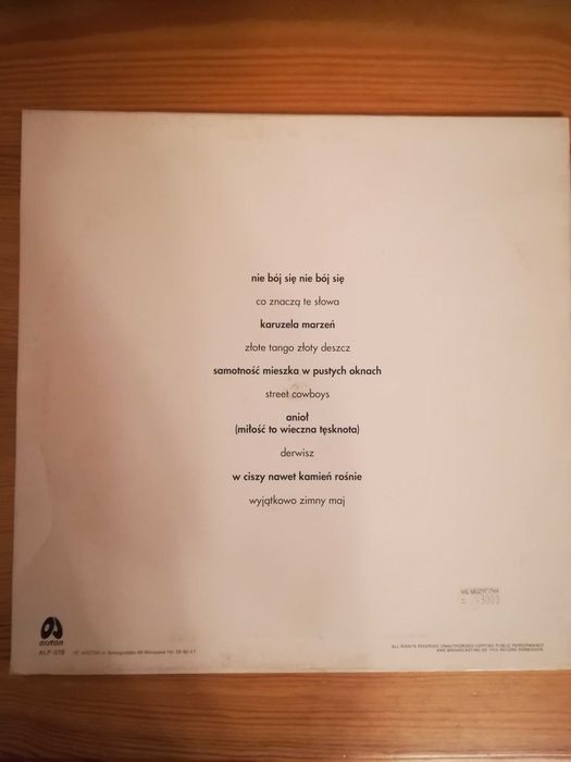 Maanam Derwisz I Anioł winyl Arston pierwsze wydanie z 1991 r.