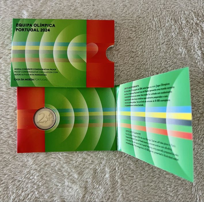 Moeda €2 Equipa Olímpica Portugal 2024 (Proof) Colorida