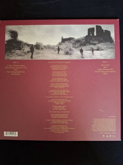 U2 The Unforgettable Fire winyl NM