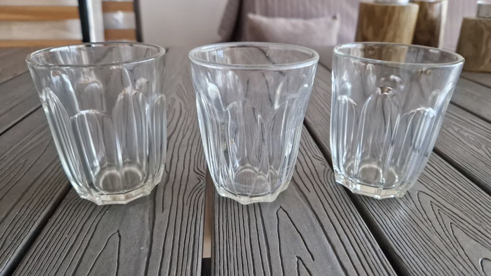 3 copos vintage crisal de vidro