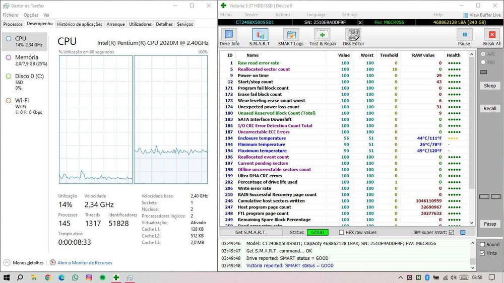 Portátil Packard Bell TE11HC com melhorias.