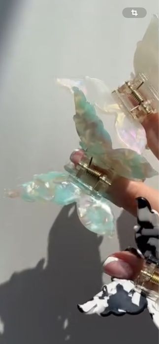 Новая заколка бабочка голубая