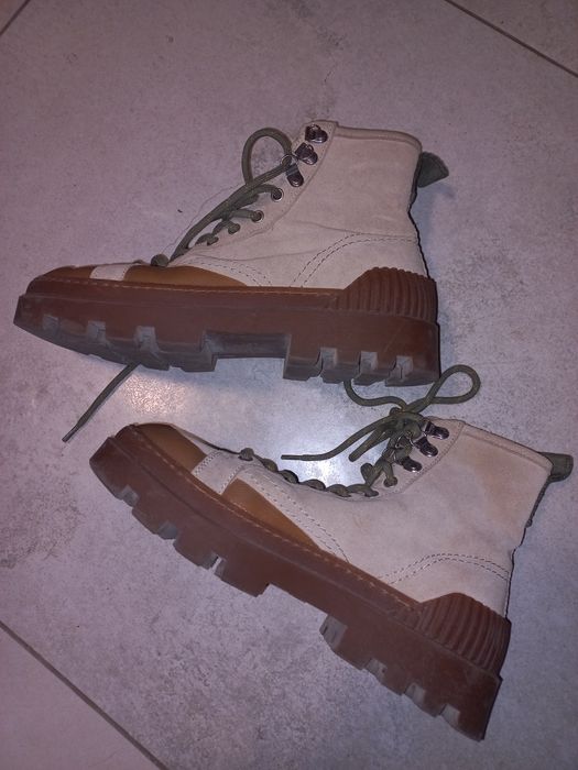 Zara skórzane trapery 39 24,5cm.