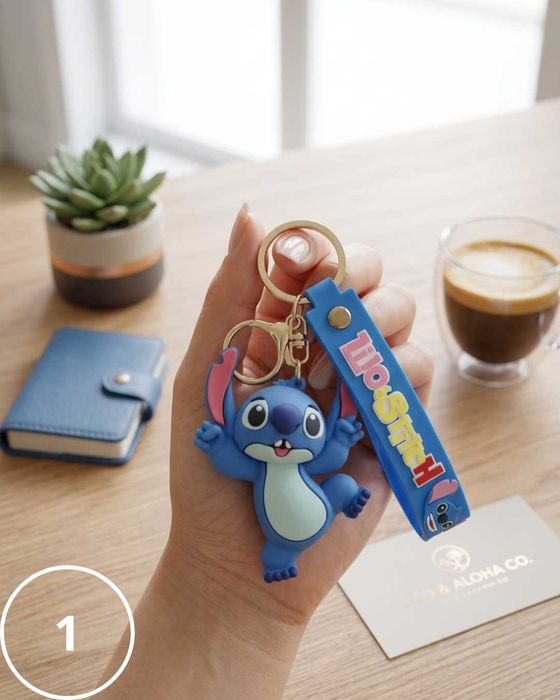 Chaveiro Fofo de Stitch e Angel do Filme Lilo e Stitch | Novo