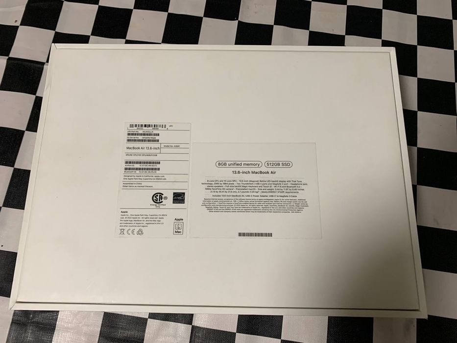 MacBook air m2chip/512gb memory,2022