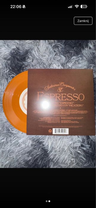 sabrina carpenter espresso winyl 7”
