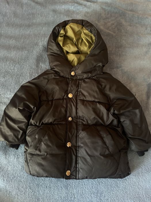 Дитяча куртка zara зара 9-12 місяців чорна