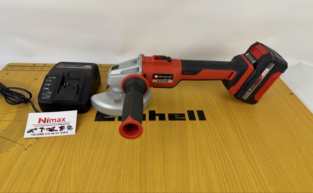Безщіткова болгарка Einhell AXXIO з акумулятором та зарядкою