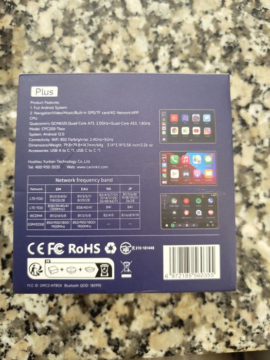 Sistema Android CPC200-Tbox para carro