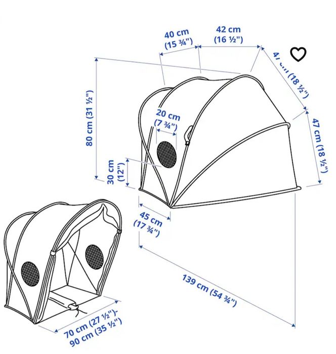 Tenda infantil Ikea - Retirar na Maia próximo ao Maia Jardim.