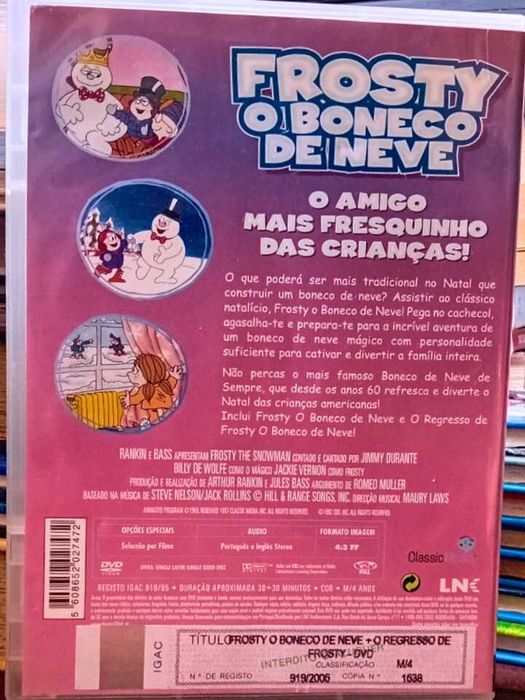 DVD - Frosty - O Boneco de Neve