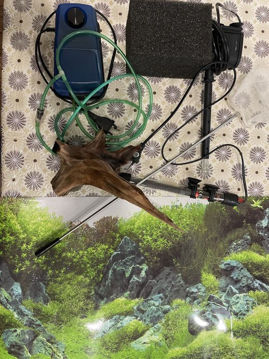 Компресор, грунт, коряга для акварііума