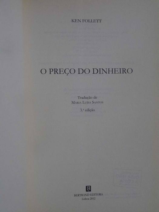 O Preço do Dinheiro de Ken Follett