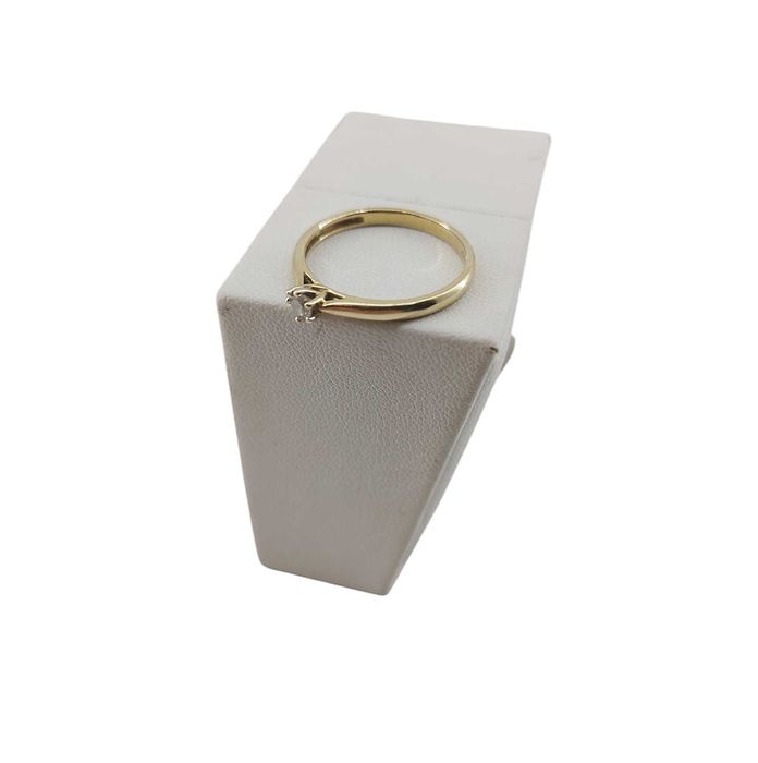 Złoty Pierścionek z DIAMENTEM 0,10CT P.585 W: 1,63g