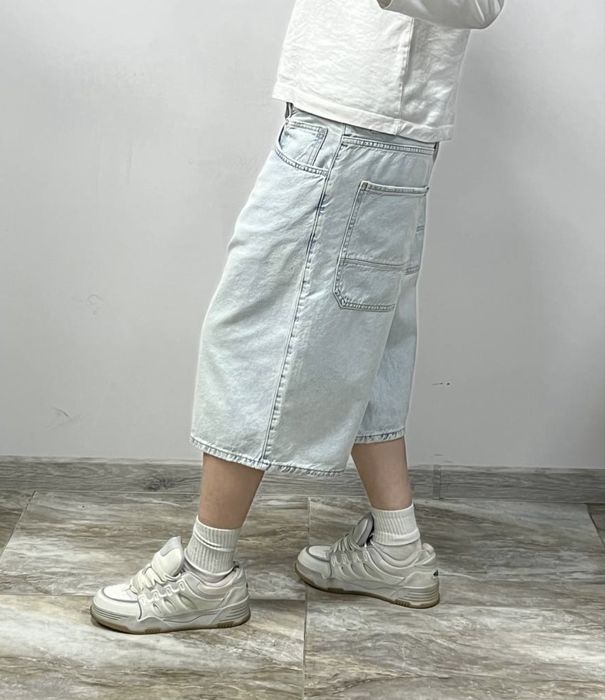 Нові широкі світлі шорти BAGGY jeans shorts rap широкие шорты бегги
