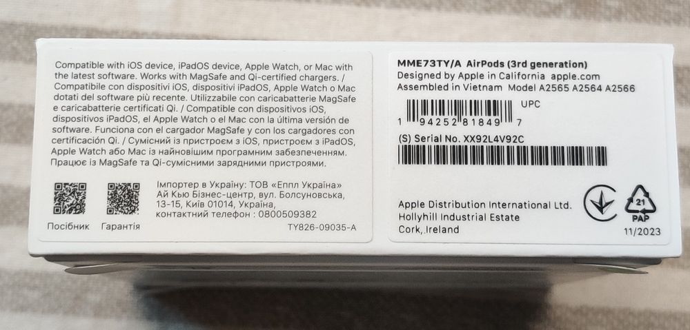 Apple AirPods 3ª Geração – Novos e Selados