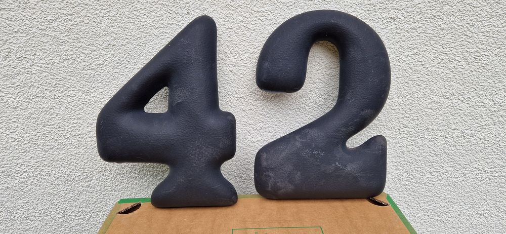 Ceramiczne 25 cm duże numery na dom 2 i 4