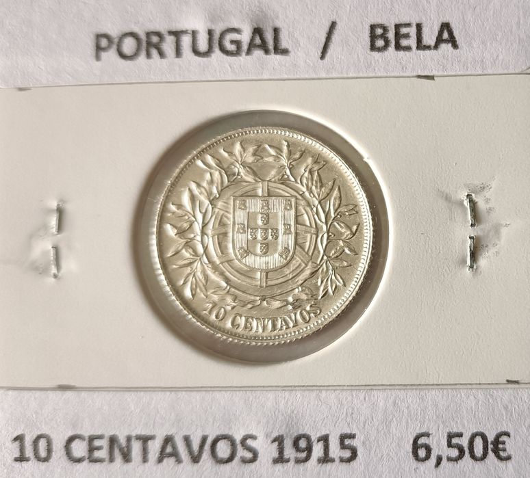 4 Moedas de 10 centavos da primeira República Portuguesa