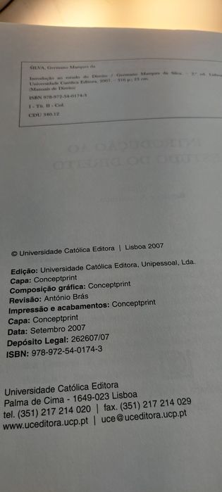 Introdução ao Estudo do Direito - Germano Marques da Silva
