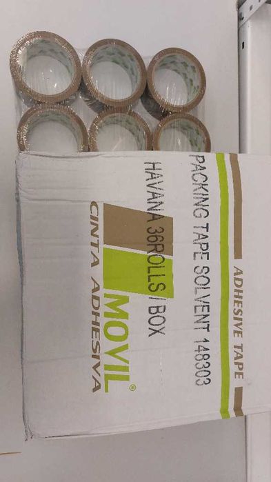 TAŚMA pakowa SOLVENT kauczukowa MOVIL 48mm/60y brązowa-2 zł za sztukę!