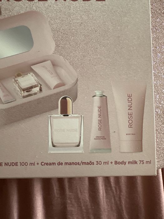 Conjunto perfume, creme de maos e body milk