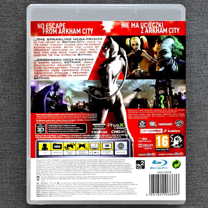 Batman Arkham City PL Polskie Napisy Ps3 Polska Okładka Gra Ps3
