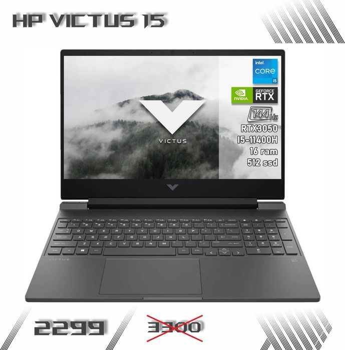 LAPTOP GAMINGOWY HP Victus 15 RTX 3050 i5-11400H 144hz