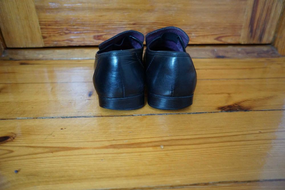 Urbane buty męskie półbuty mokasyny skóra 42 41 dł 27 cm
