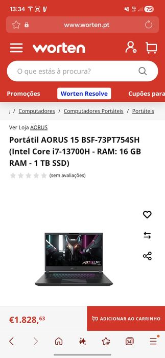 Portátil gaming RTX 4060