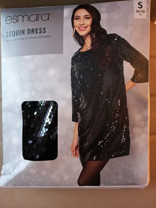 Nowa sukienka cekinowa S