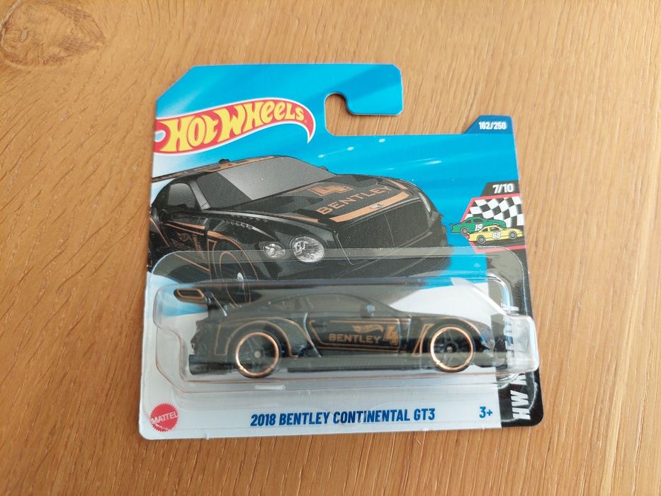 Hot Wheels 2018 Bentley Continental  GT3, Shelby Cobra 427 S/C,  Datsun 240Z, '83 Chevy  Silverado', Raijin  Express