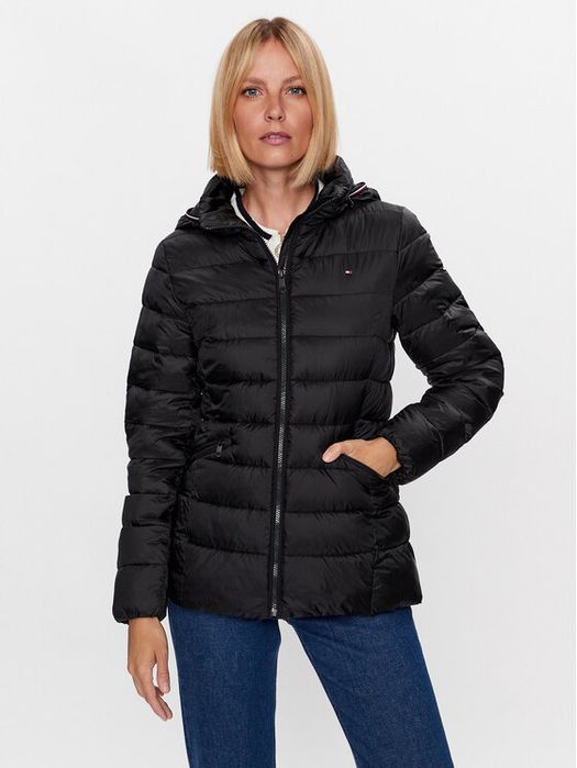 Kurtka czarna z kapturem Tommy Hilfiger L