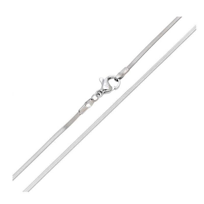 88394 Łańcuszek platynowany 55 CM 1,5 MM splot żmijka płaska