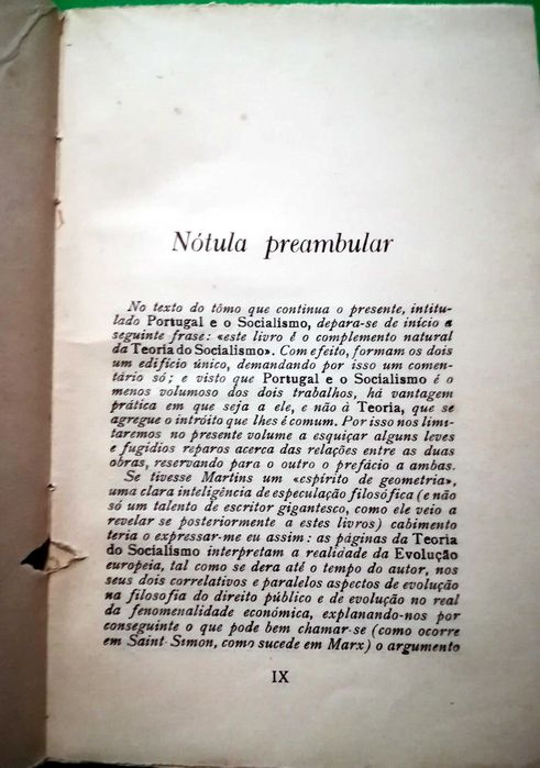 Teoria do Socialismo, 1ª edição (1952), livro por abrir