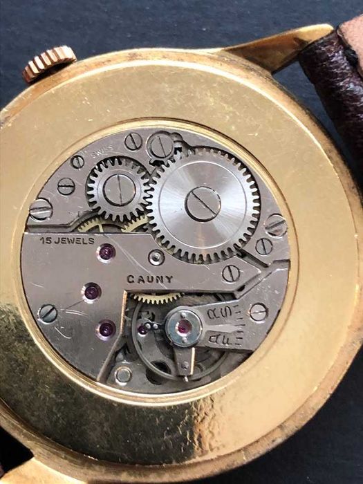 cauny calendário FHF 175 Vintage relógio corda antigo pulso homem