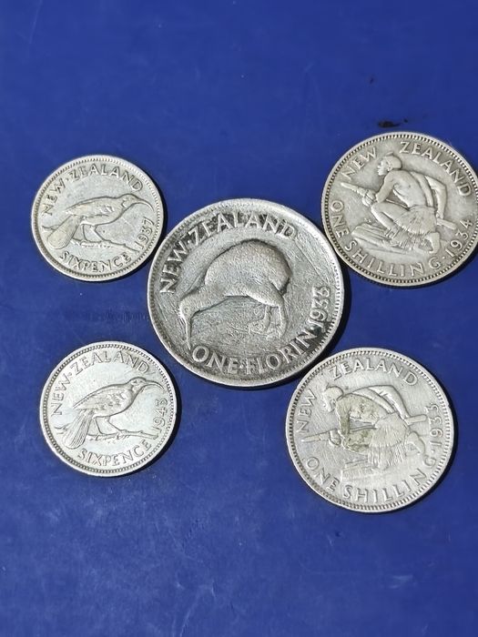 Nowa Zelandia - zestaw rzadkich srebrnych monet