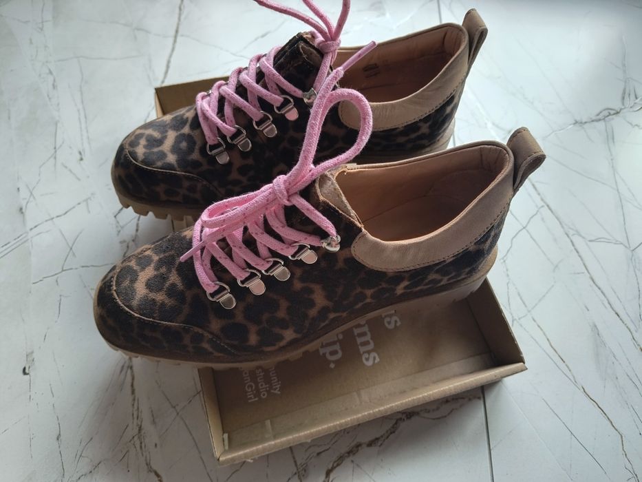 Buty damskie Dolomiti Balagan skórzane w cętki