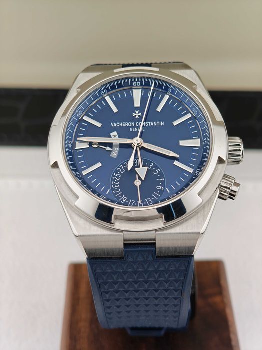 Constantin Vacheron Overseas Dual Time Niebieska tarcza, komplet, Super stan.