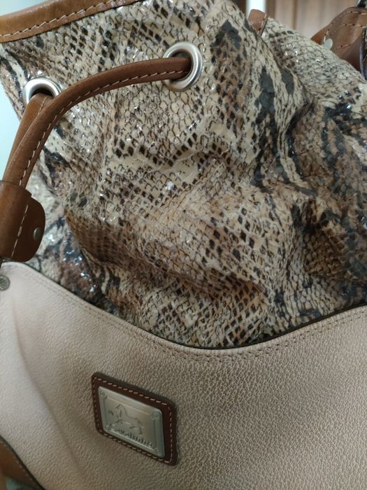 Mala Cavalinho bucket bege/camel