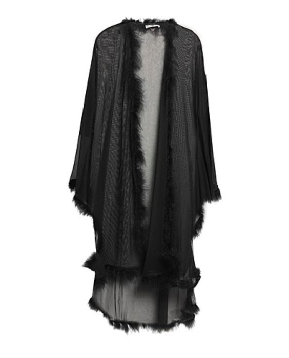 Twinset пеньюар сіткою з пірʼям