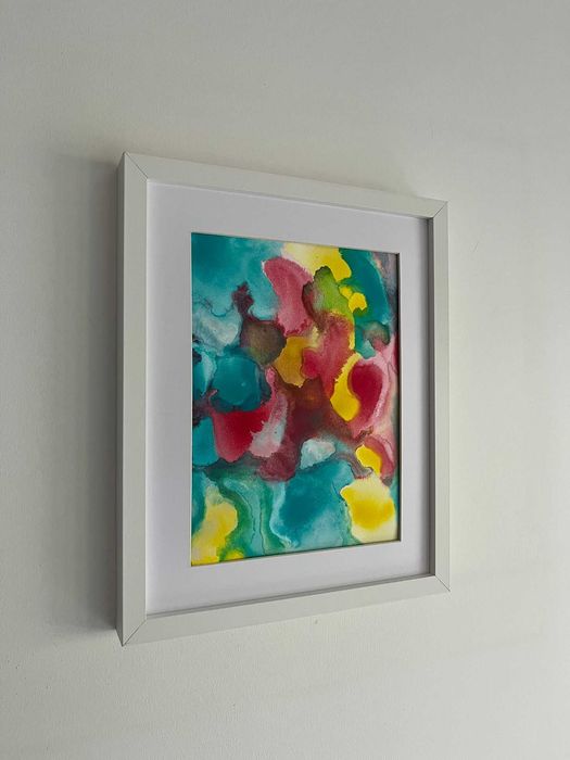 Pintura abstrata em acrílico