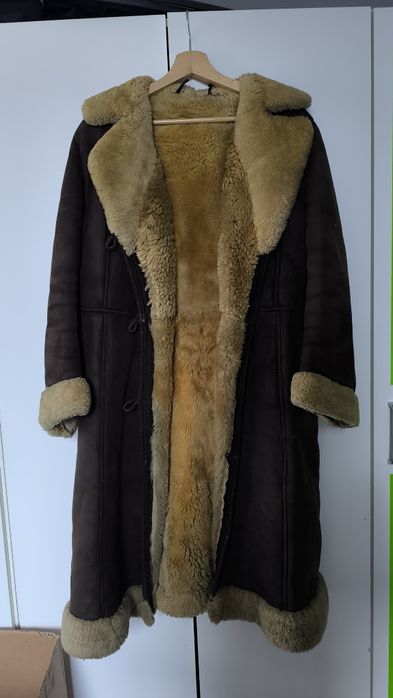 Płaszcz kożuch damski PRL