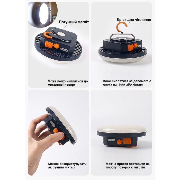 ШОК ЦІНА!!! Ліхтар для кемпінгу з акумулятором 9900мАг MOS-14