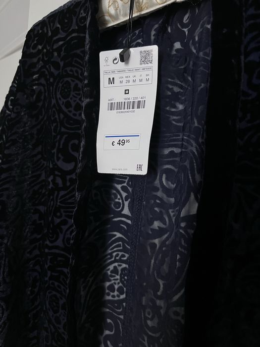 Narzutka granatowa Boho ZARA M nowa