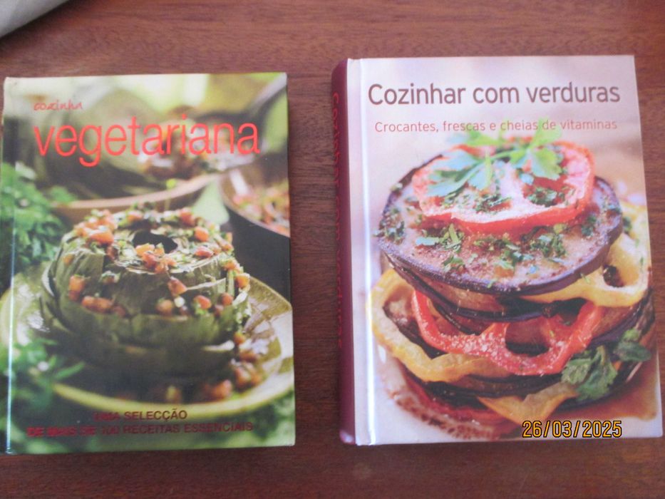 2 livros - Cozinhar com verduras - Cozinha vegetariana