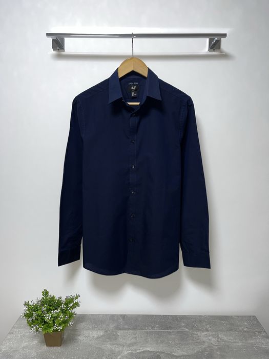 H&M рубашка мужская black & blue 2шт / Размер М